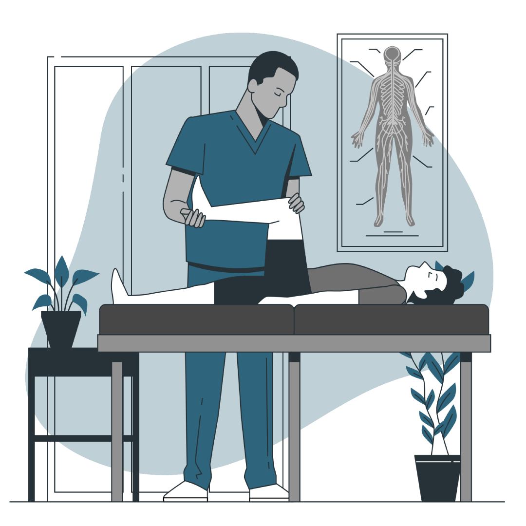Decompression Therapy Helping old man