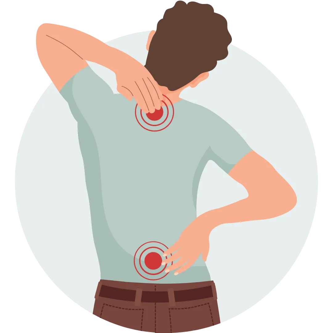 back pain cartoon style image back pain cartoon style image